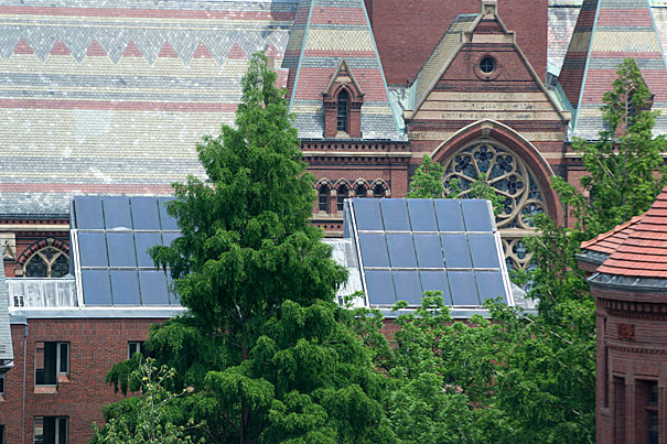 Solar panels on Canaday Hall.