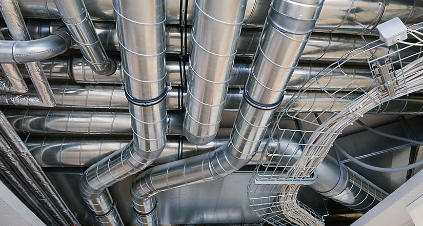 HVAC pipes.