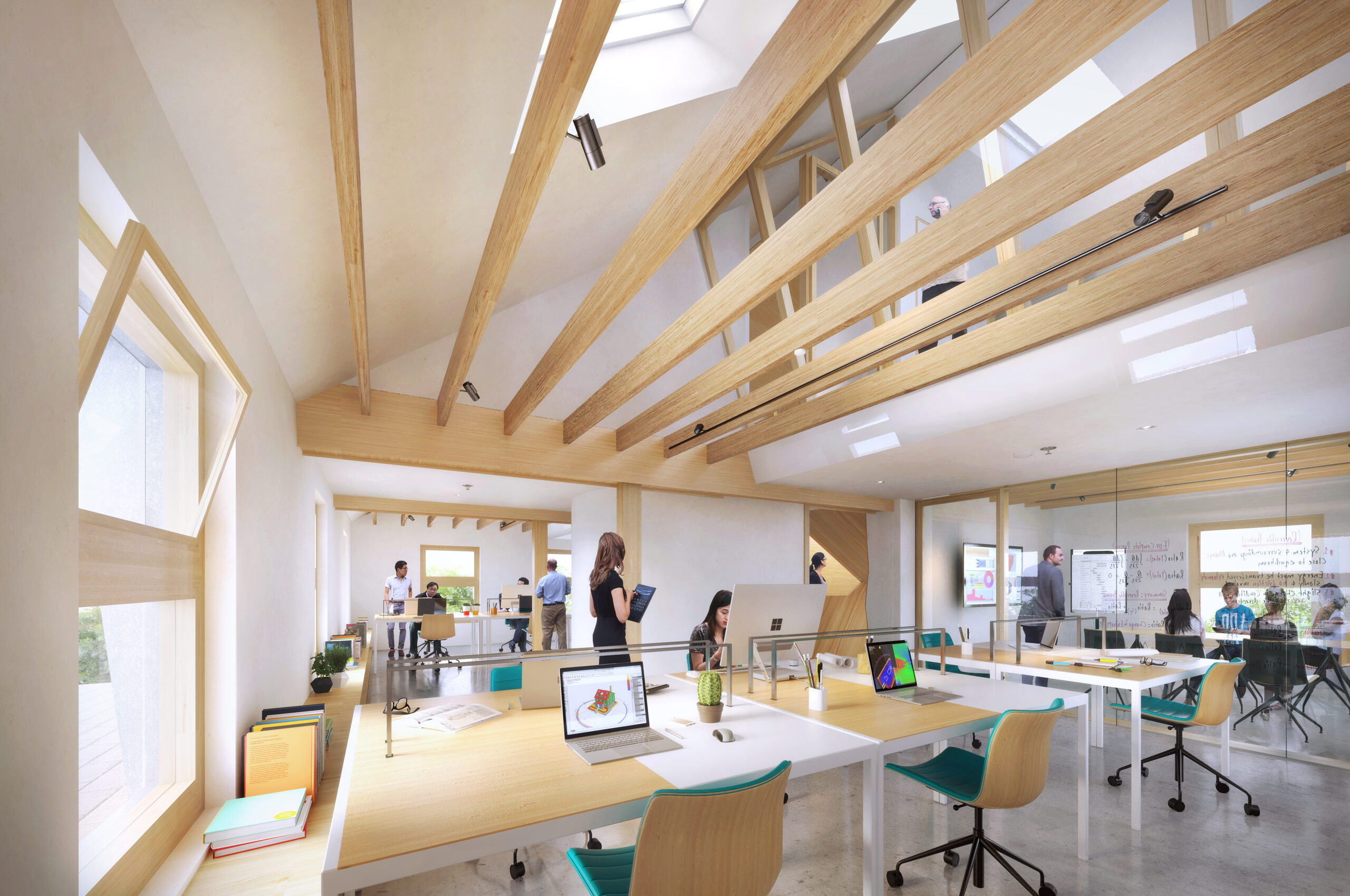 Drawing of HouseZero workroom.