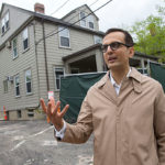 Professor Ali Malkawi, Professor of Architectural Technology; Director of Harvard Center for Green Buildings and Cities is seen at 20 Sumner Road, a house he is retrofitting to become an ultra-efficient building that will be the home of the Harvard Center for Green Buildings and Cities.