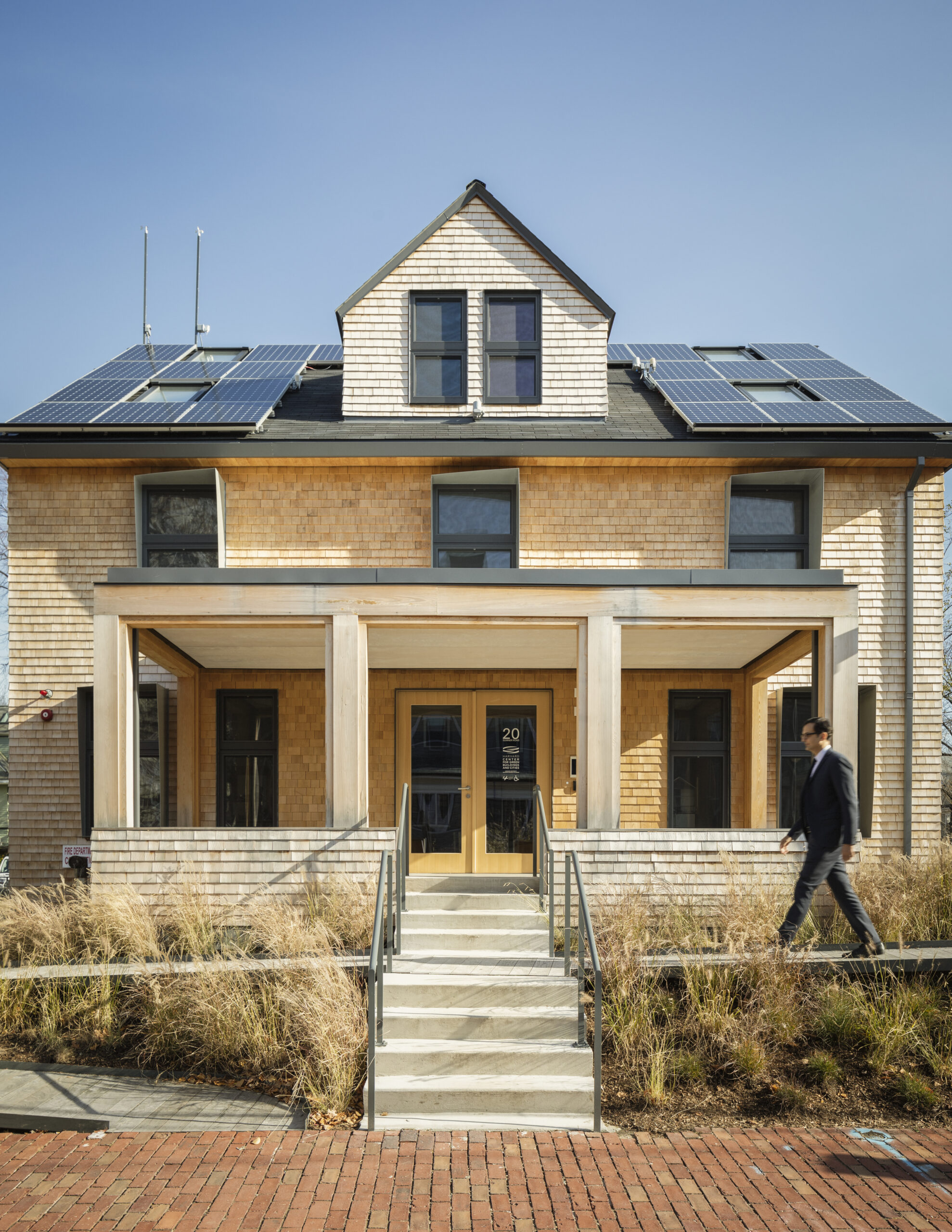 View of HouseZero exterior from the front.