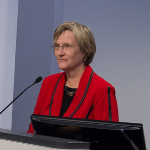 Drew Gilpin Faust delivering the opening speech at Harvard CGBC 2014 Inaugural Challenge Conference.